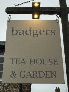 Badgers Tea House Sign