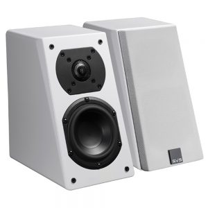 SVS Prime Elevation Pair (Gloss Piano White) - Angled